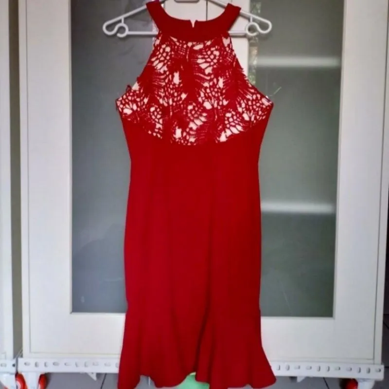 Vintage Coquette Going out dress Wanita red photo 1