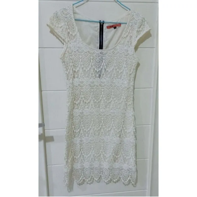 Bershka Fairy Coquette Summer dress Wanita white photo 1