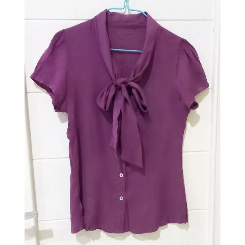 Casual Blouse Wanita purple photo 1