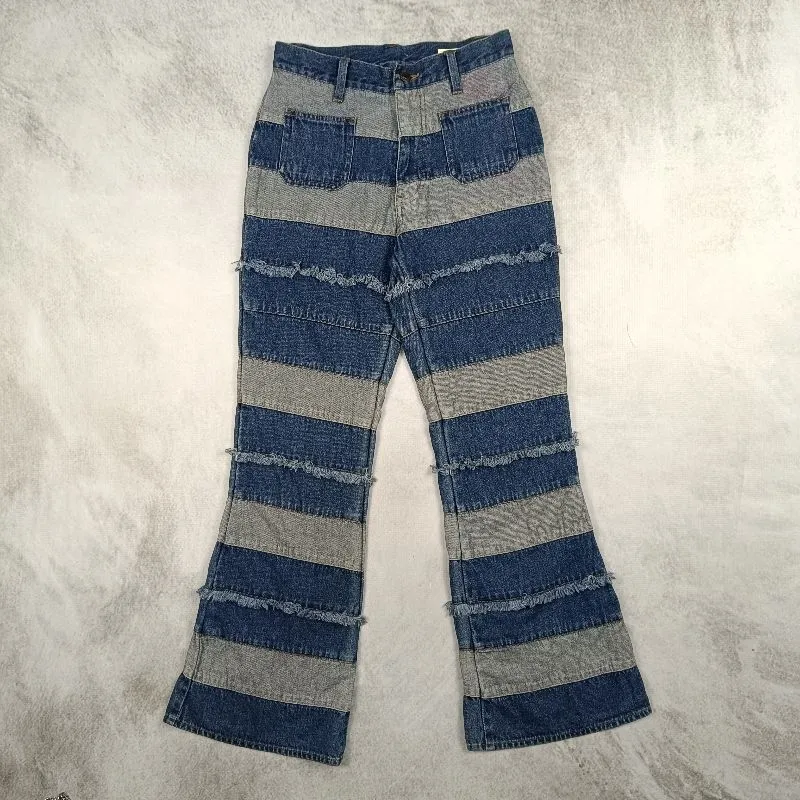 Hysteric Glamour Streetwear Y2K Flare pants Wanita white black photo 1