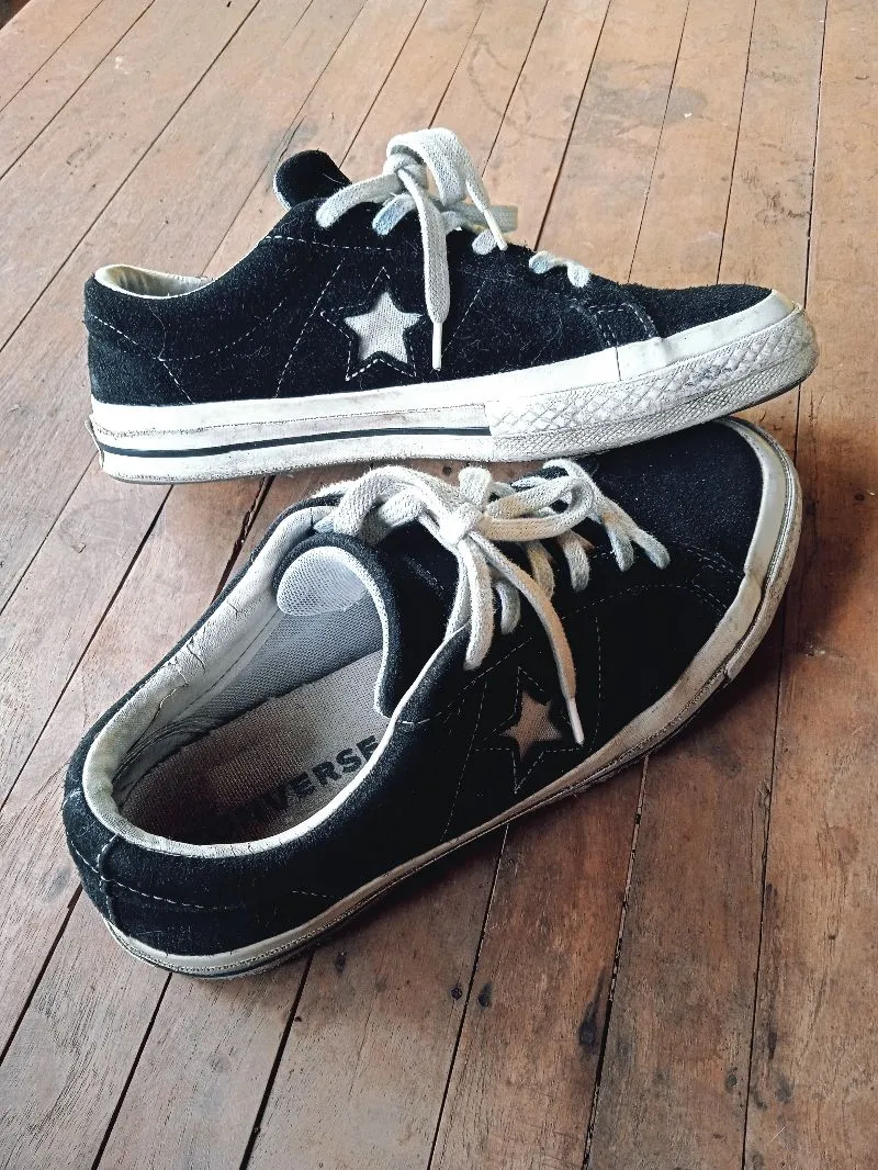 Converse Streetwear Skater Sneakers Pria white black photo 1