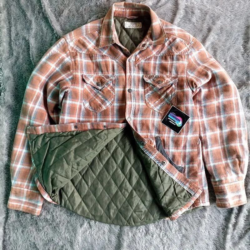 Vintage Casual Puffer jacket Pria burgundy orange photo 1