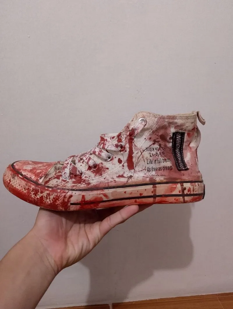 Streetwear Cosplay Casual shoe Pria white red photo 1