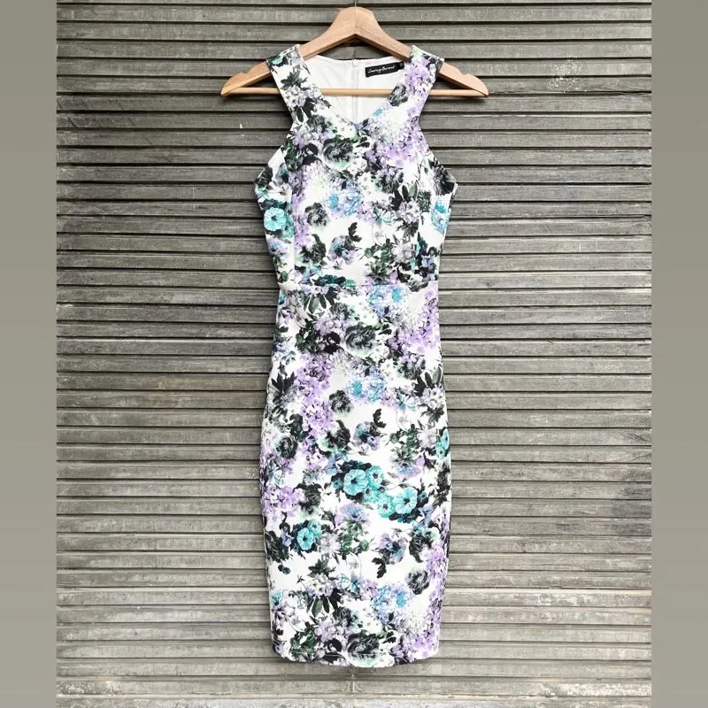 D177 - Dress Midi Bodycon Halter Neck Something Borrowed photo 1