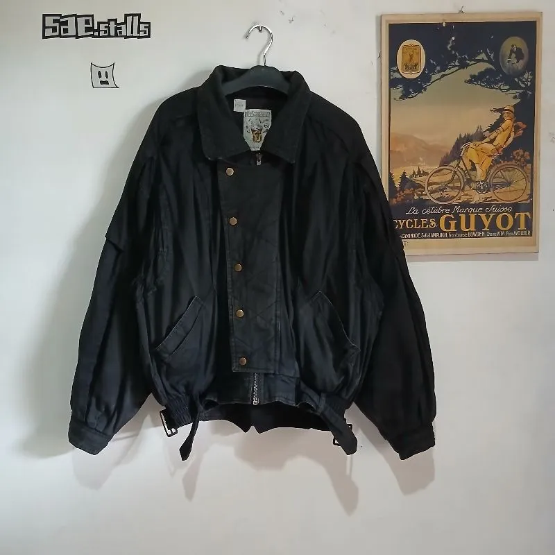 Biker Windbreaker Pria black photo 1