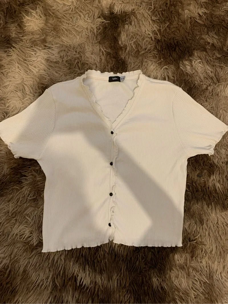 Coquette Casual Crop top Wanita white photo 1