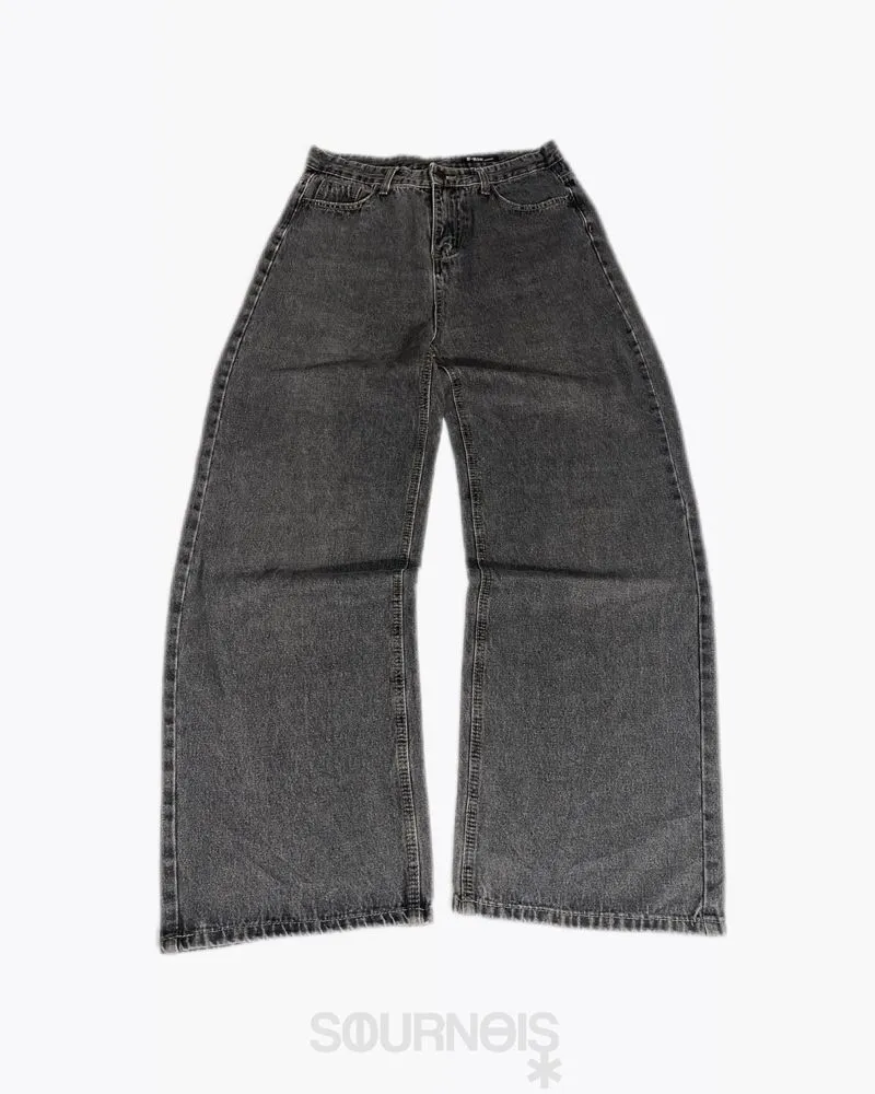Japanese brand Streetwear Skater Jeans Pria black gray photo 1