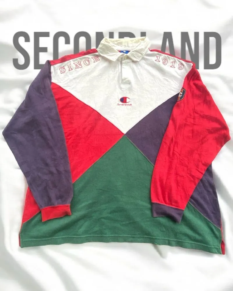 Champion Casual Polo shirt Pria green red photo 1