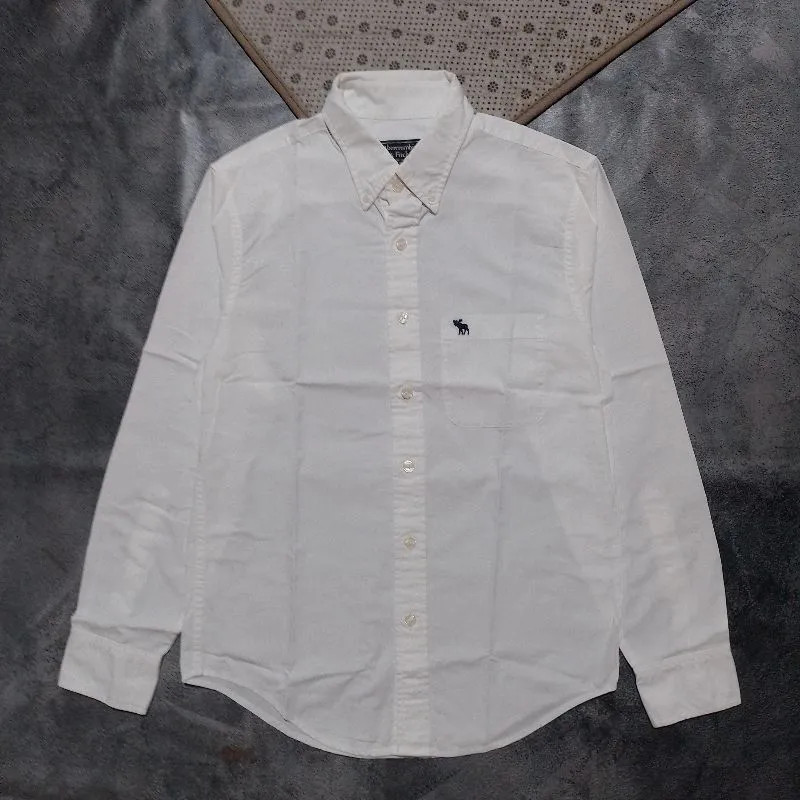 Abercrombie & Fitch Minimalist Casual Casual shirt Pria white photo 1