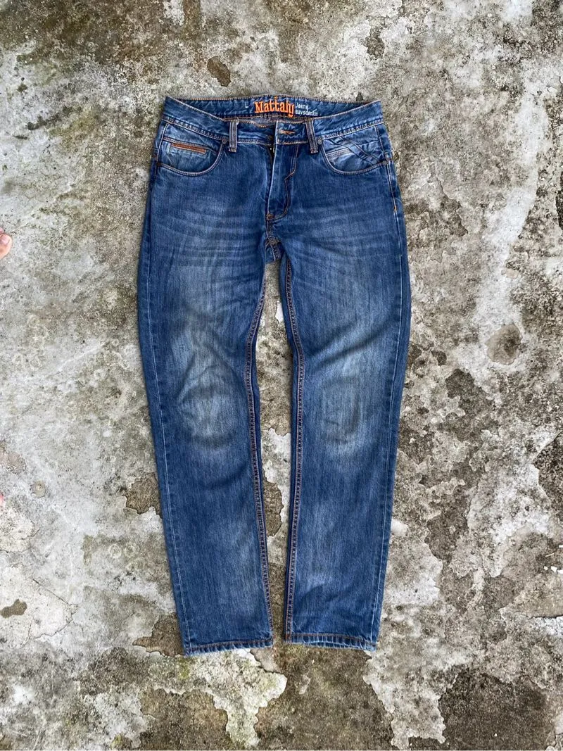 Vintage Casual Jeans Pria blue photo 1