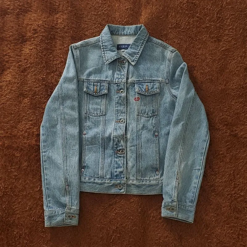 Guess Casual Denim jacket Wanita blue photo 1
