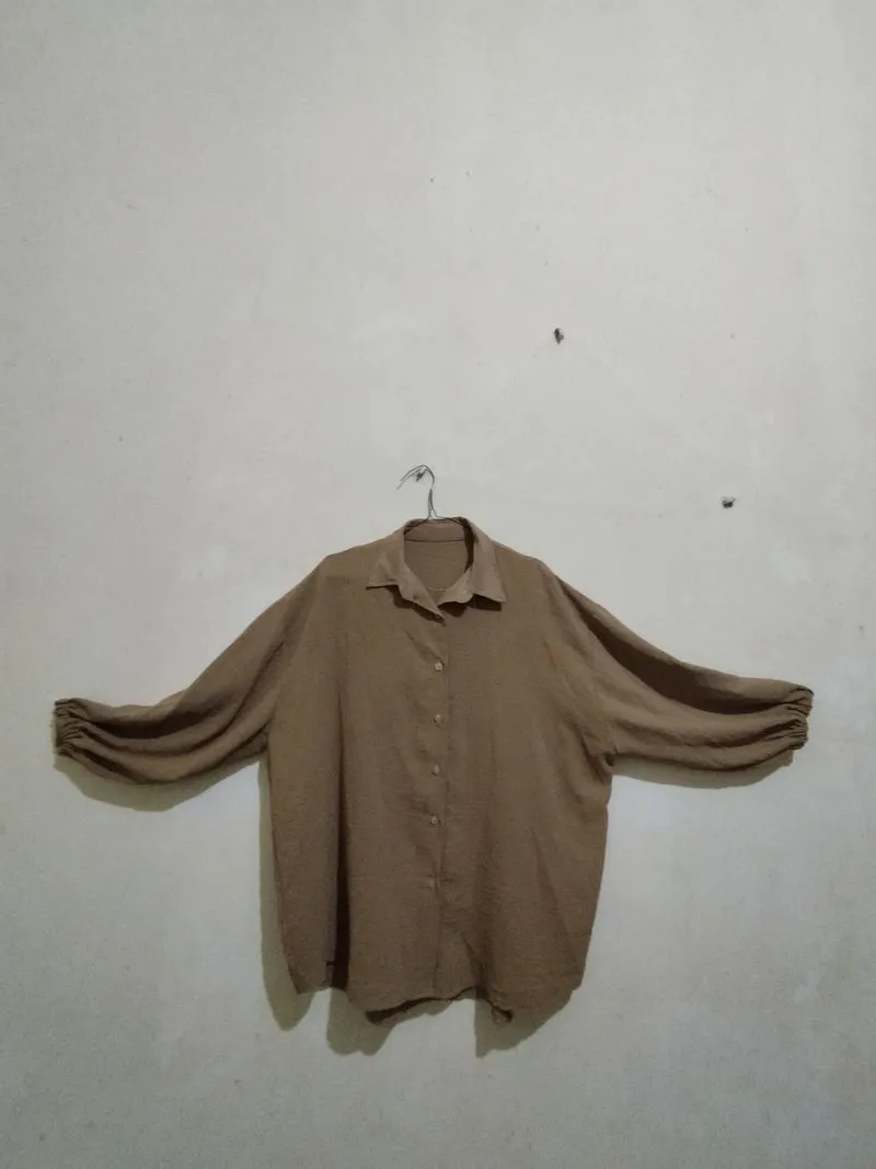 Casual Blouse Wanita khaki photo 1