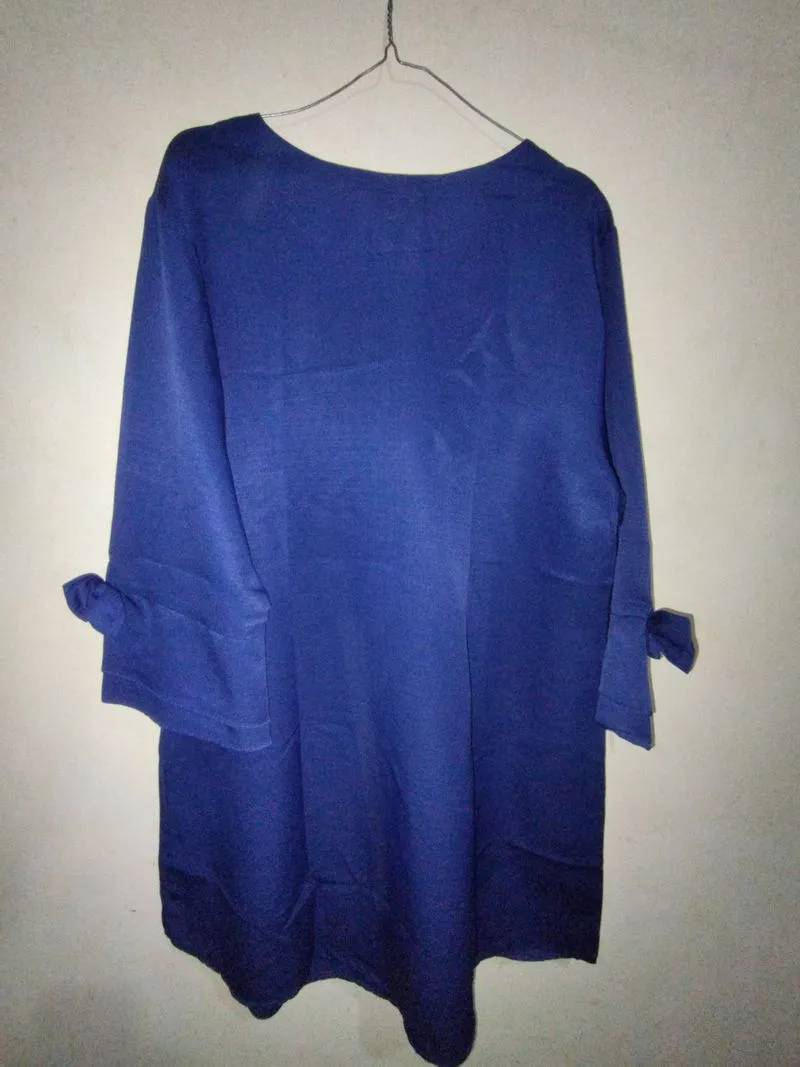 Muslim Casual dress Wanita navy photo 1