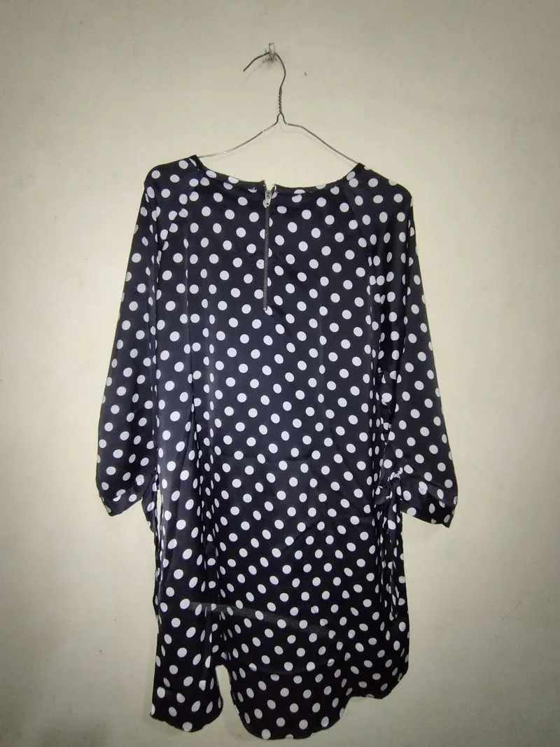 Casual Blouse Wanita white black photo 1