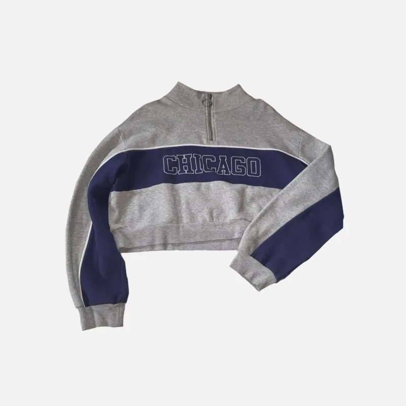H&M Streetwear Biker Sweater Wanita gray photo 1
