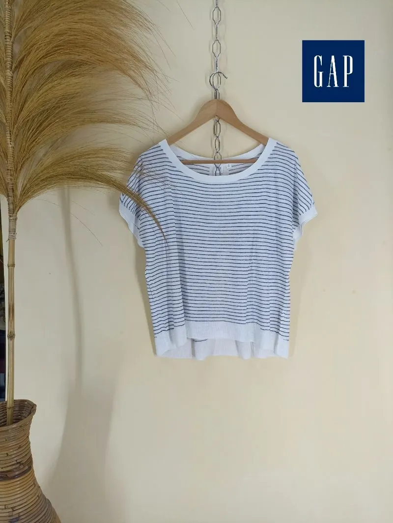 GAP Luxury Minimalist Vest Wanita white black photo 1