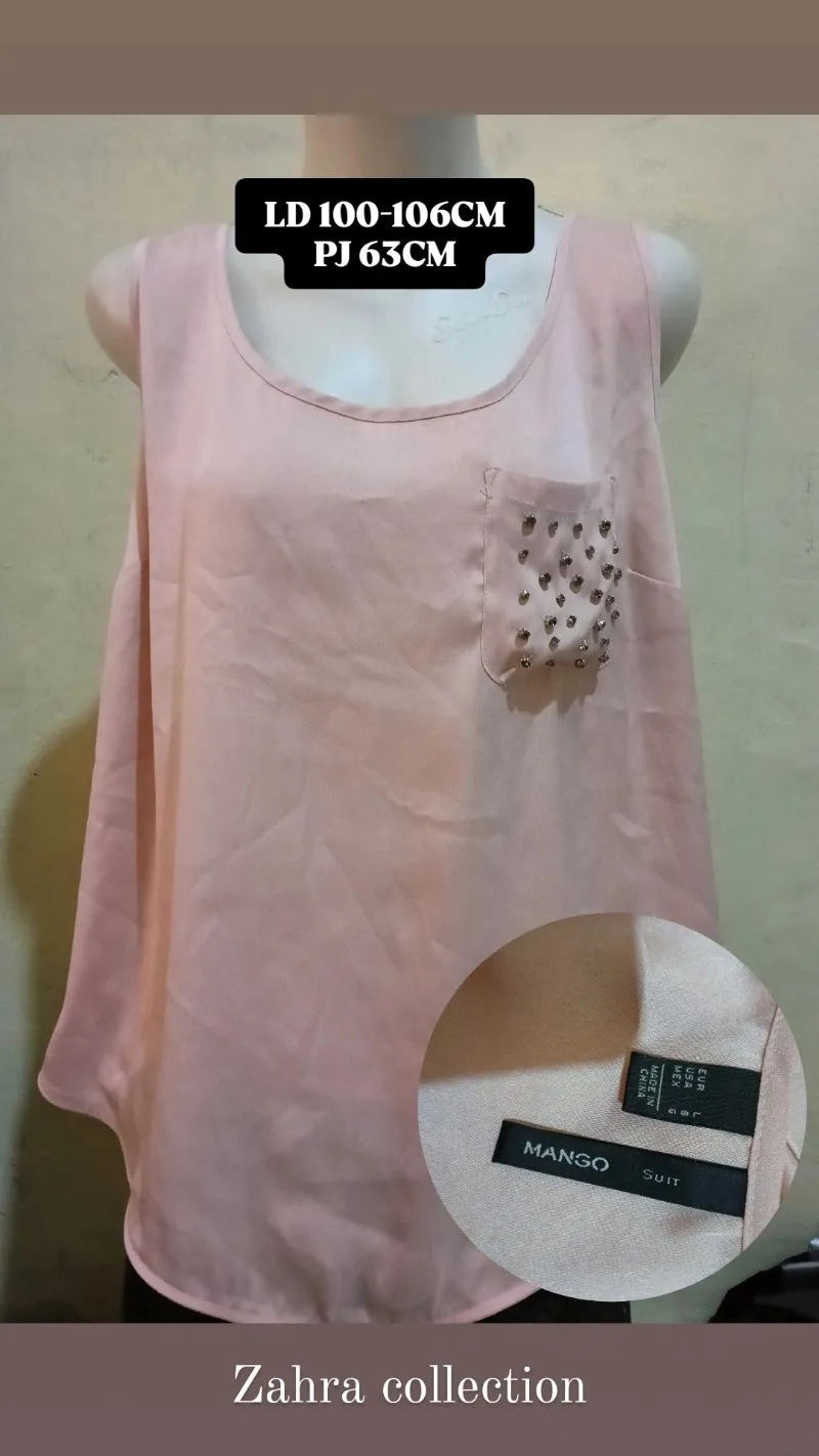 Mango Casual Cami top Wanita pink photo 1