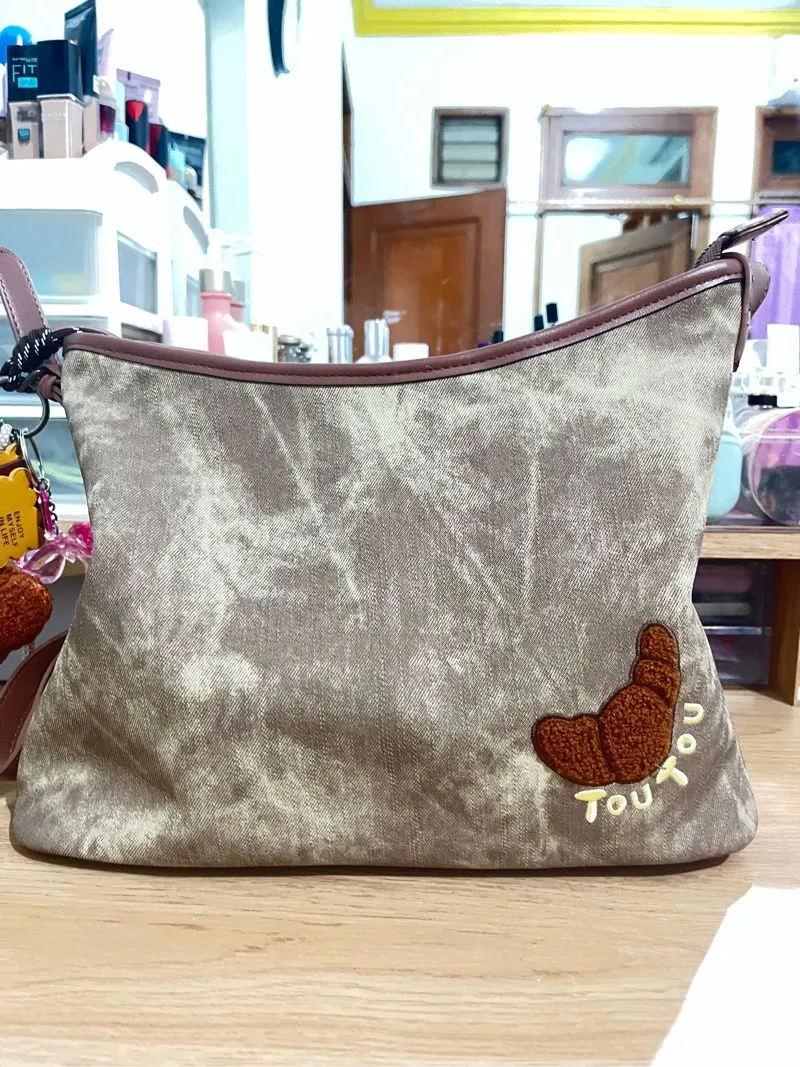 Minimalist Casual Shoulder bag Wanita tan photo 1