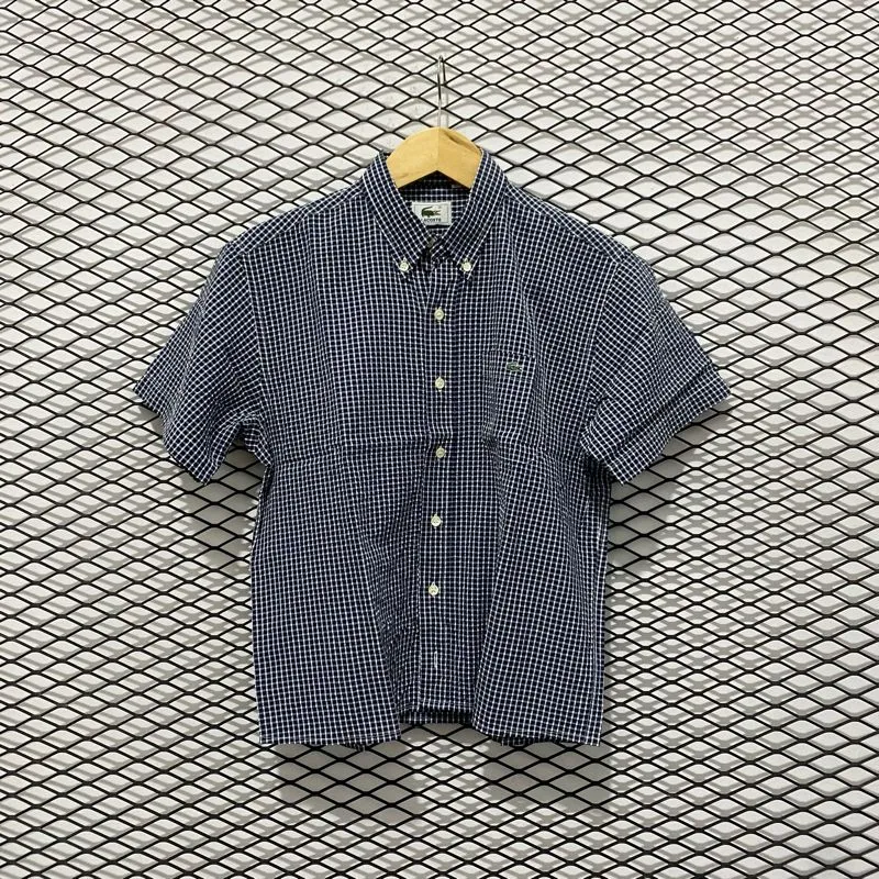 Lacoste Casual Formal shirt Pria white blue photo 1