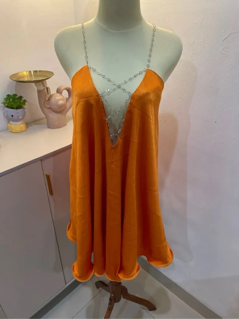 Shein Luxury Going out dress Wanita orange photo 1