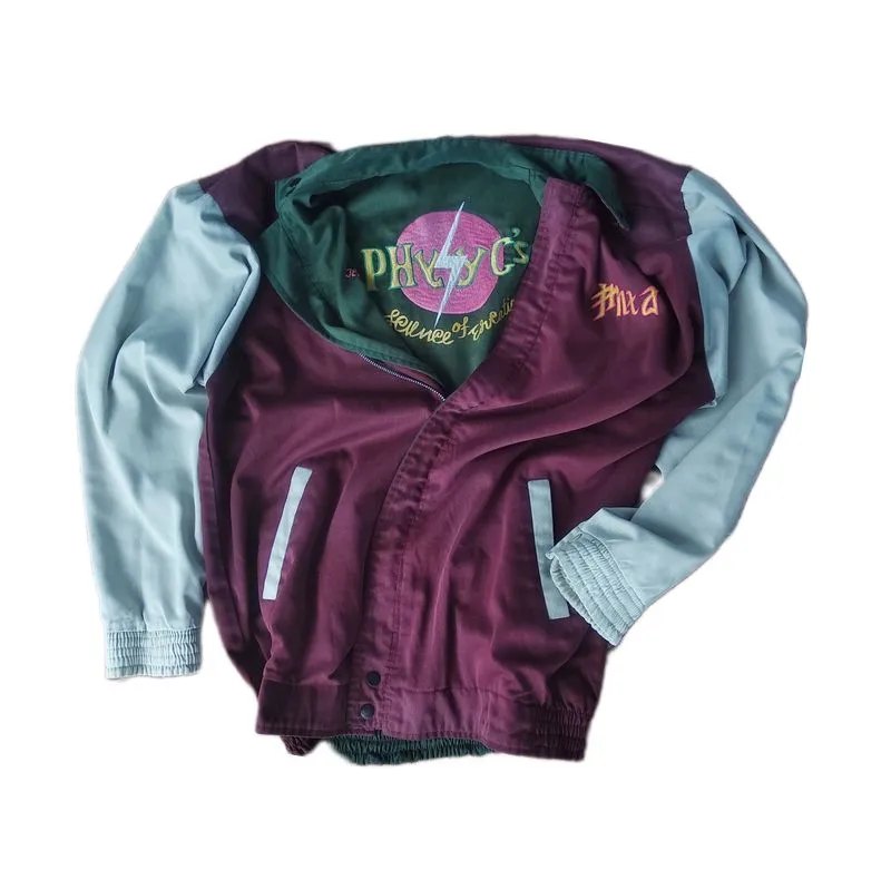 Vintage Streetwear Harrington jacket Pria purple white photo 1