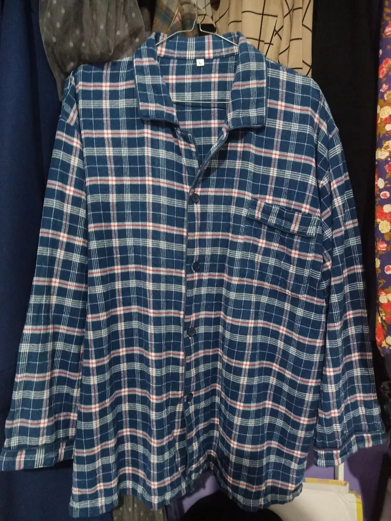 Minimalist Casual Blazer Pria navy blue photo 1