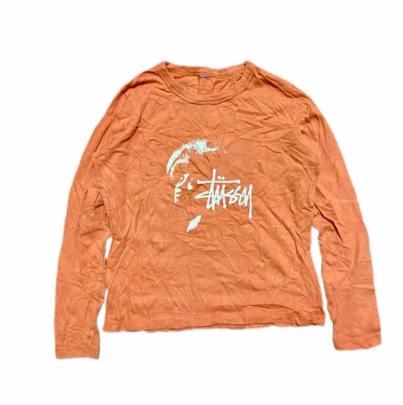 Stussy Grunge Indie T-shirt Pria orange photo 1