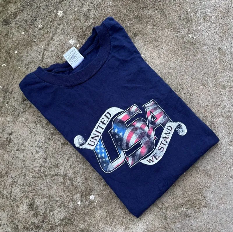 Casual T-shirt Pria black blue photo 1