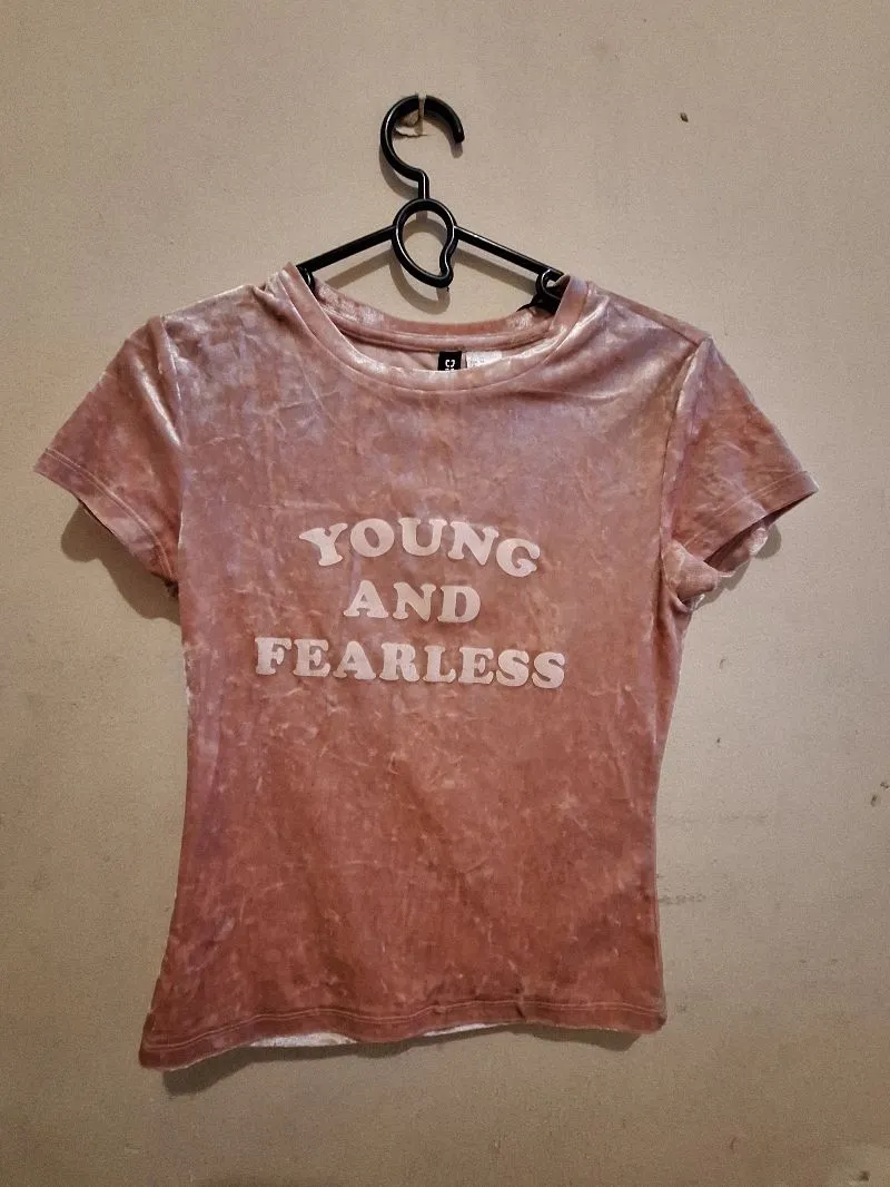 H&M Y2K T-shirt Wanita pink photo 1