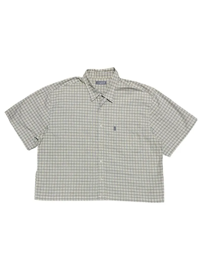 Vintage Streetwear Casual shirt Pria khaki cream photo 1