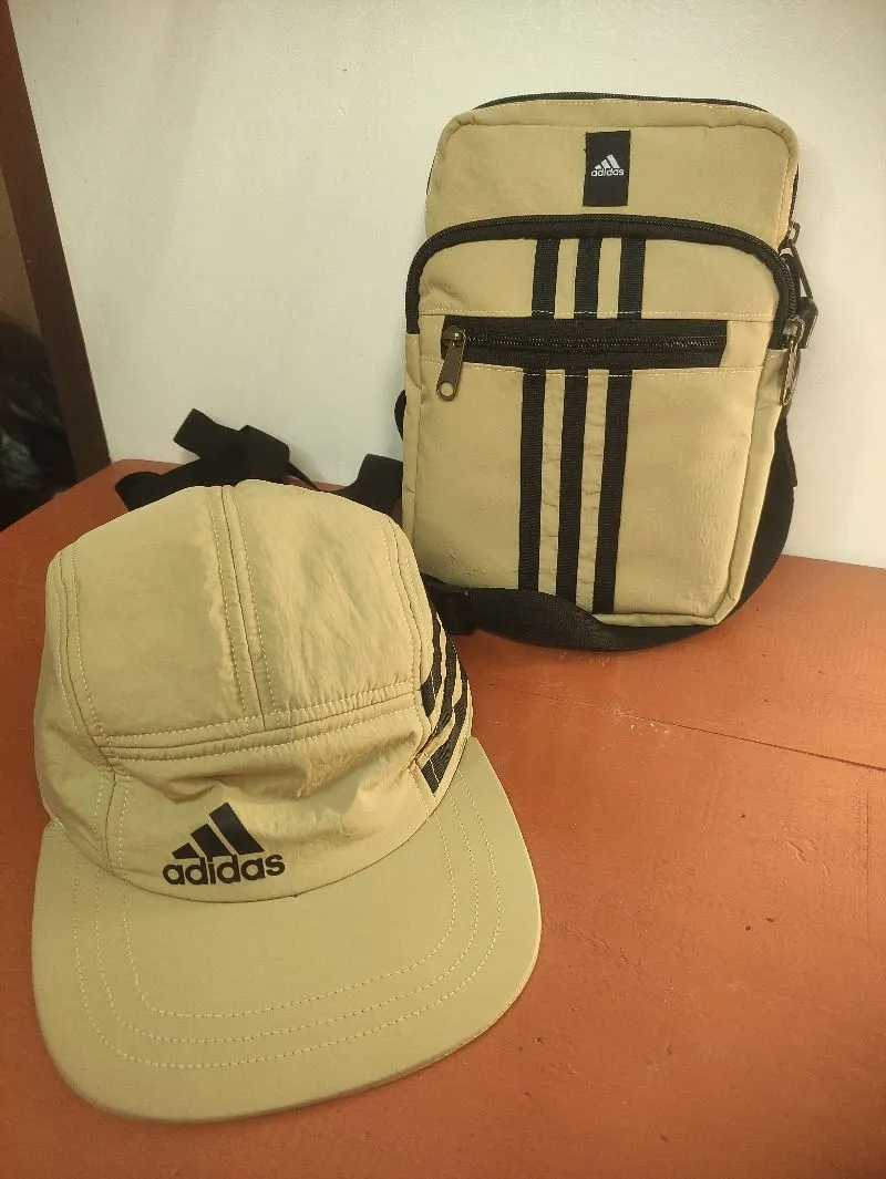 Adidas Sportswear Reworked Bag Pria tan black photo 1