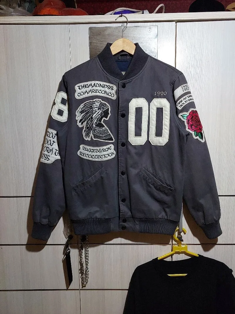 Japanese brand Streetwear Bomber jacket Pria gray photo 1