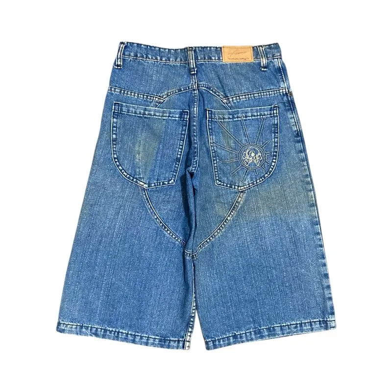 Streetwear Y2K Short Pria navy blue photo 1