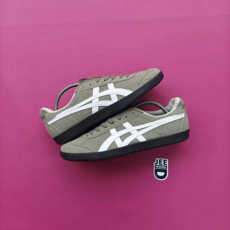 Onitsuka Tiger Streetwear Casual Sneakers Pria white green photo 1