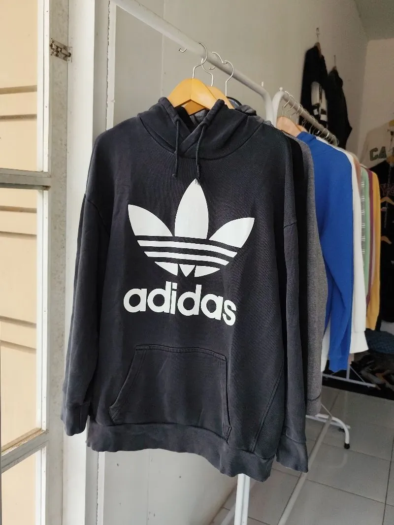Adidas Casual Hoody Pria black photo 1