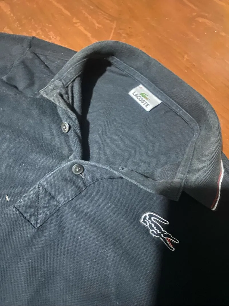 Lacoste Luxury Minimalist Polo shirt Pria black photo 1