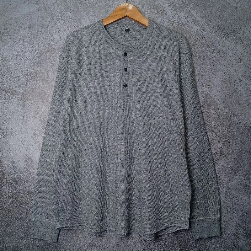 Uniqlo Minimalist Casual Casual shirt Pria gray photo 1