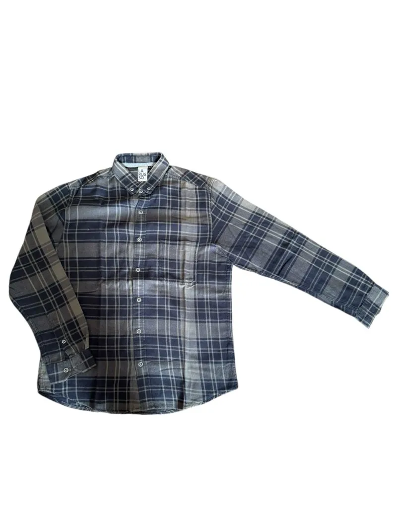 Minimalist Formal shirt Pria navy photo 1