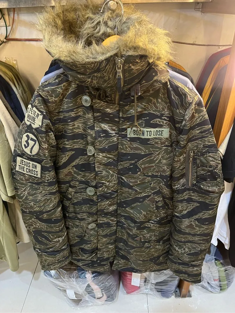 Hysteric Glamour Streetwear Biker Parka Pria green black photo 1