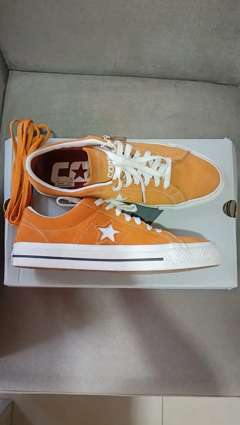Converse Streetwear Casual Sneakers Pria orange yellow Preloved
