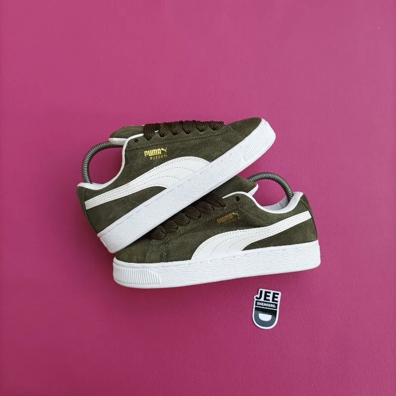 Puma Streetwear Casual Sneakers Wanita white green photo 1