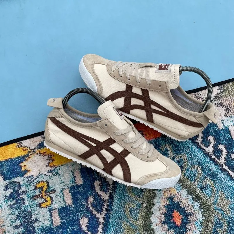 Onitsuka Tiger Indie Casual Sneakers Wanita white brown photo 1