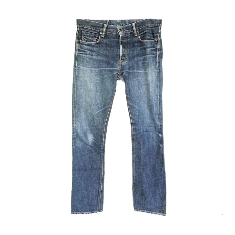 Japanese brand Vintage Casual Jeans Pria blue photo 1
