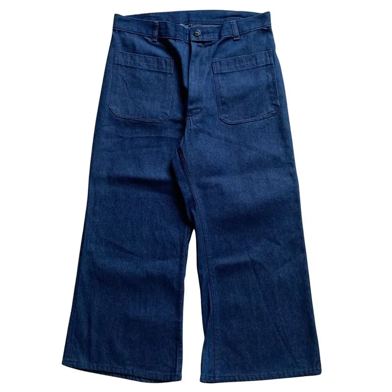 Vintage Streetwear Dungaree Pria navy blue photo 1