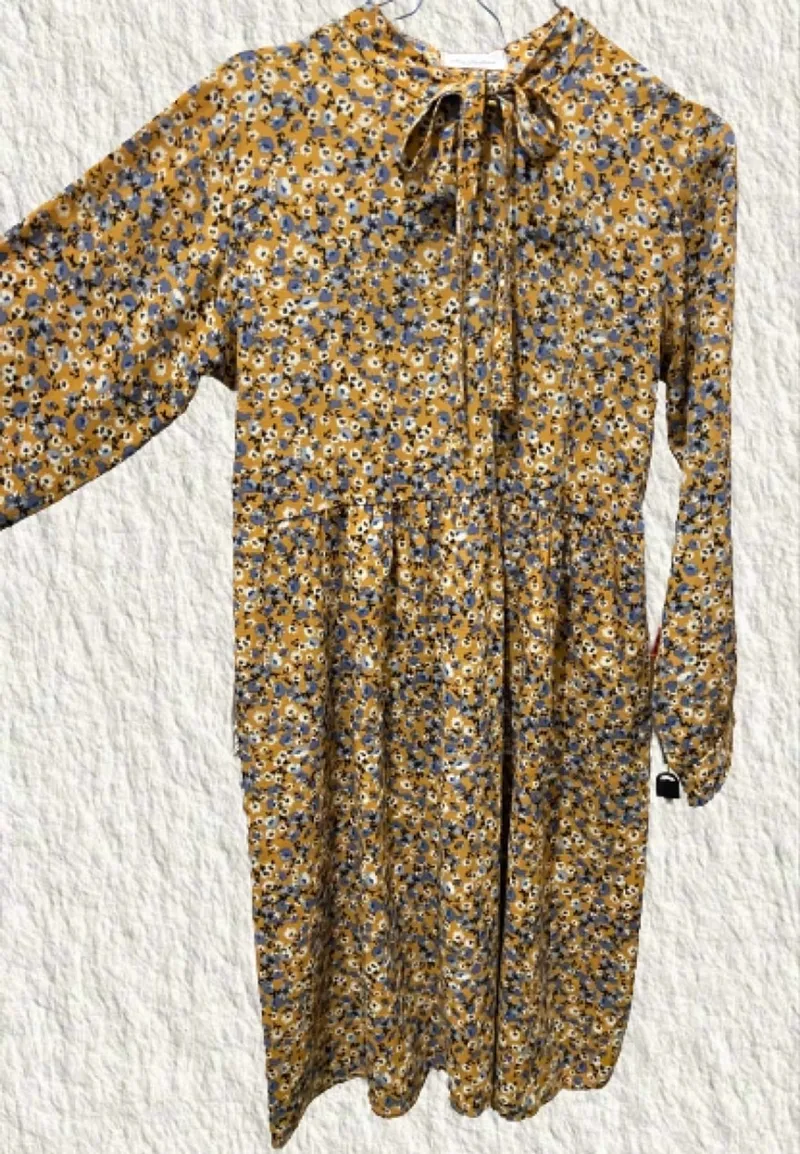 Vintage Casual Summer dress Wanita brown photo 1