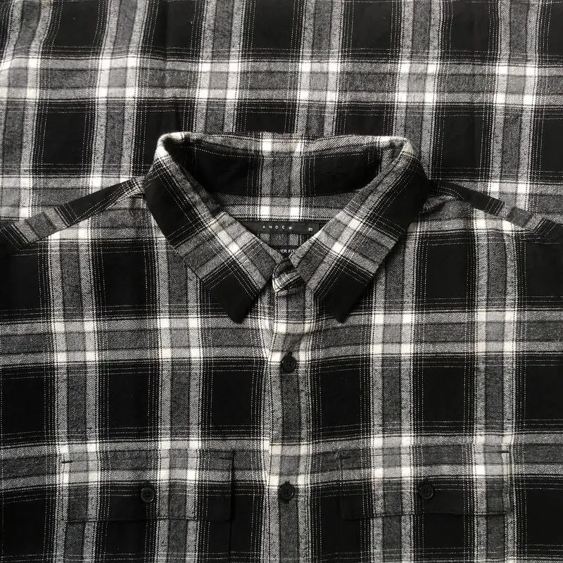 Andrew Marc Vintage Y2K Casual shirt Pria white black photo 1
