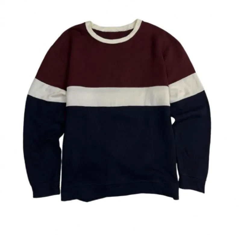 Vintage Streetwear Sweatshirt Pria burgundy navy photo 1