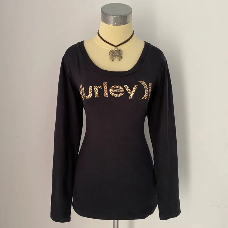 Hurley Y2K Minimalist Shirt Wanita black photo 1