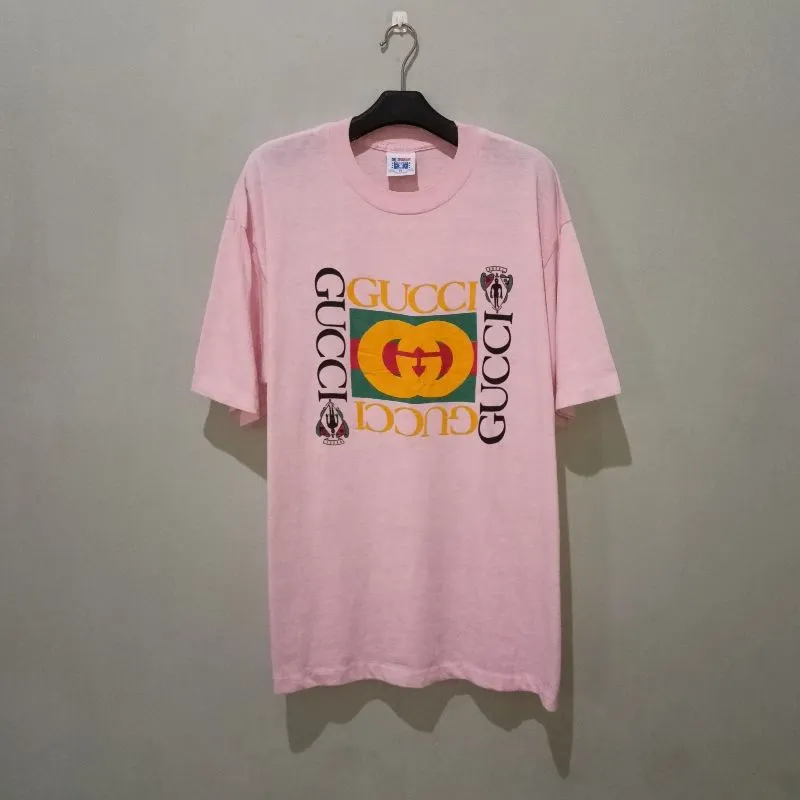 Gucci Vintage T-shirt Pria pink photo 1