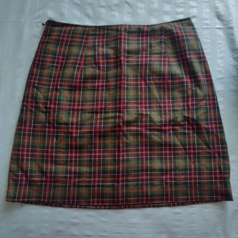 Y2K Casual Mini skirt Wanita multicolor green photo 1